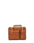 Borsa a mano unisex in vera pelle Made in Italy 4506-MIELE Alessia Firenze