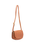 Borsa a tracolla da donna 100% vera pelle 4582-MIELE Alessia Firenze
