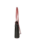 Fabiola Borsa a spalla da donna 100% pelle 9039-NERO ROSSO Chiara Ferretti