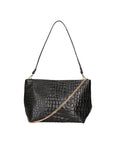 Lorelei Borsa a spalla da donna Vera pelle croco 06498-019 NERO Chiara Ferretti