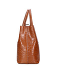 Letizia Borsa a mano da donna Pelle stampata croco 06542-CUOIO COGNAC Chiara Ferretti