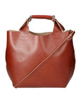 Ester Borsa a mano da donna 100% pelle 9007-MARRONE Chiara Ferretti