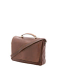 Borsa a mano unisex in vera pelle Made in Italy 4576-TESTA DI MORO Alessia Firenze