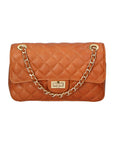Clizia Borsa a spalla da donna Vera pelle 6078-S17 CUOIO SCURO Chiara Ferretti