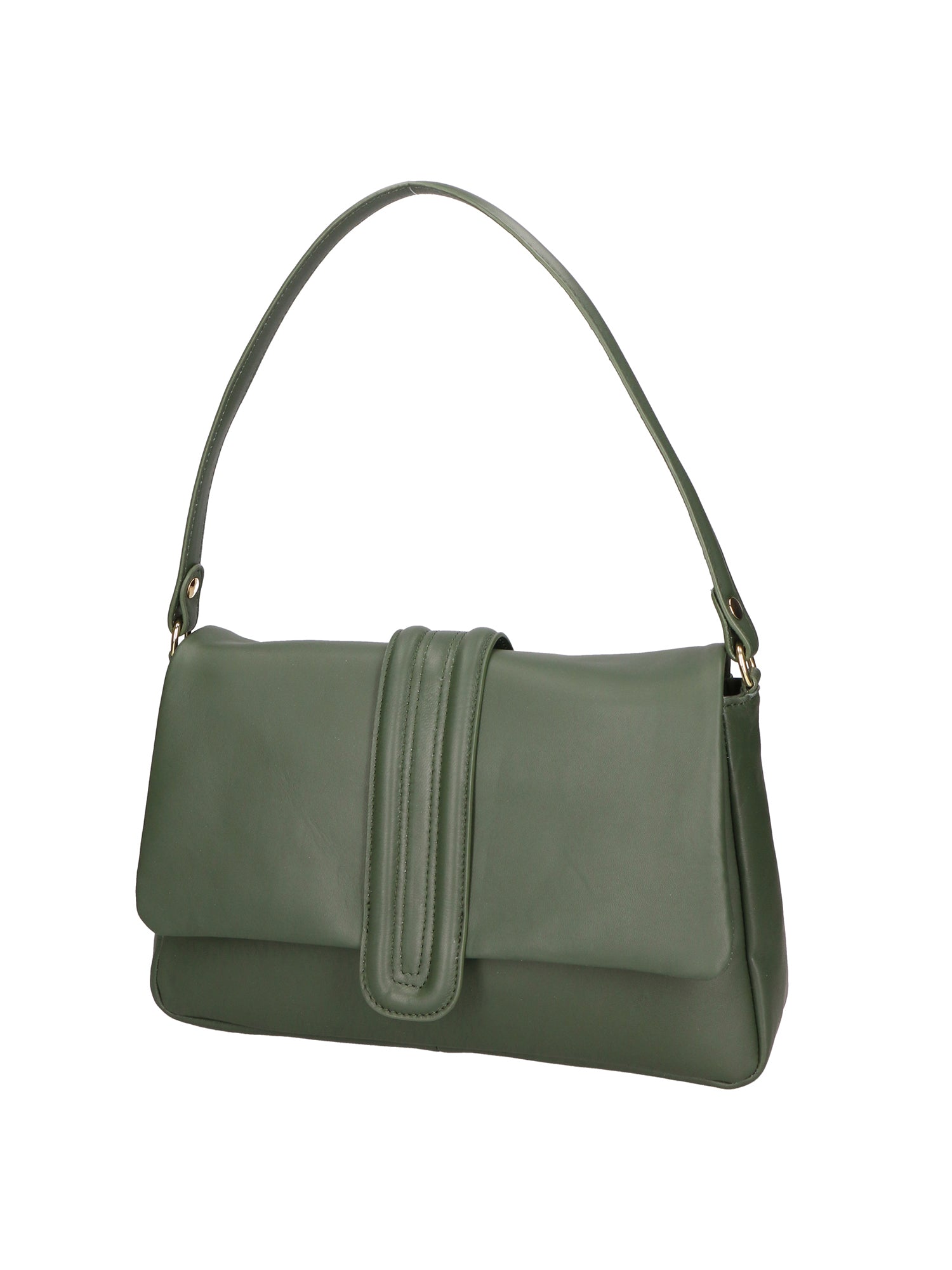 Jasmine Borsa a spalla da donna Vera pelle 06496-214 VERDE SCURO Chiara Ferretti