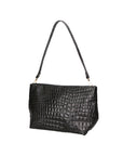 Lorelei Borsa a spalla da donna Vera pelle croco 06498-019 NERO Chiara Ferretti