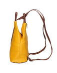 Erika Zaino da donna in vera pelle Casual 80072-SENAPE-MARRONE Chiara Ferretti