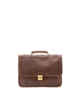Borsa a mano unisex in vera pelle Made in Italy 4017-TESTA DI MORO Alessia Firenze