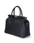 Aleria Borsa a mano da donna Vera pelle 8005-D24 BLU JEANS Chiara Ferretti