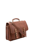 Borsa a mano unisex vera pelle Made in Italy 4015-MARRONE Alessia Firenze