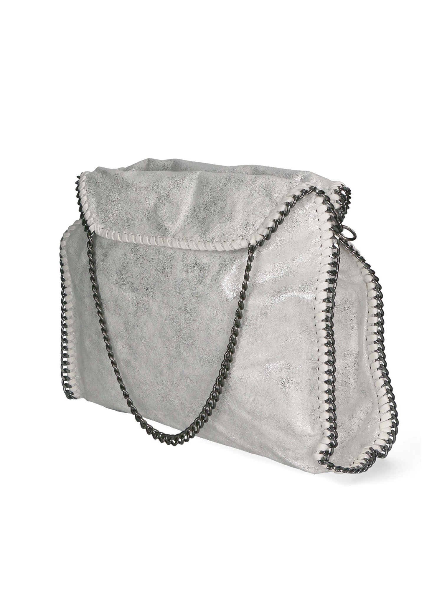 Willelmina Borsa a spalla da donna 100% PU Leather N-9606-BIANCO Chiara Ferretti