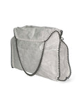 Willelmina Borsa a spalla da donna 100% PU Leather N-9606-BIANCO Chiara Ferretti