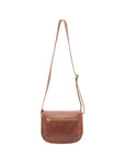 Borsa a tracolla da donna 100% vera pelle 4582-MARRONE Alessia Firenze