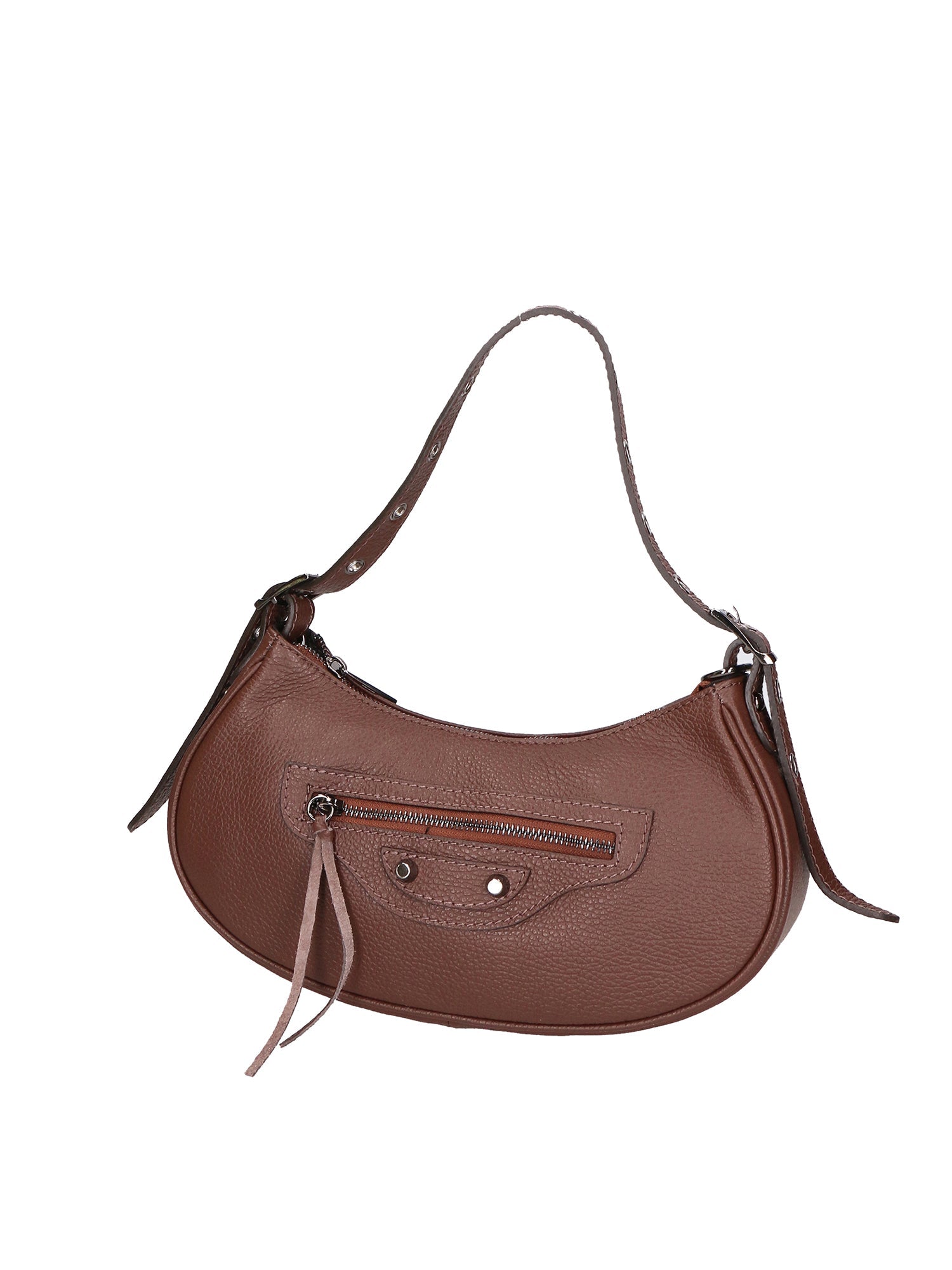 Loredana Borsa a spalla da donna Vera pelle 06548-CIOCCOLATO Chiara Ferretti