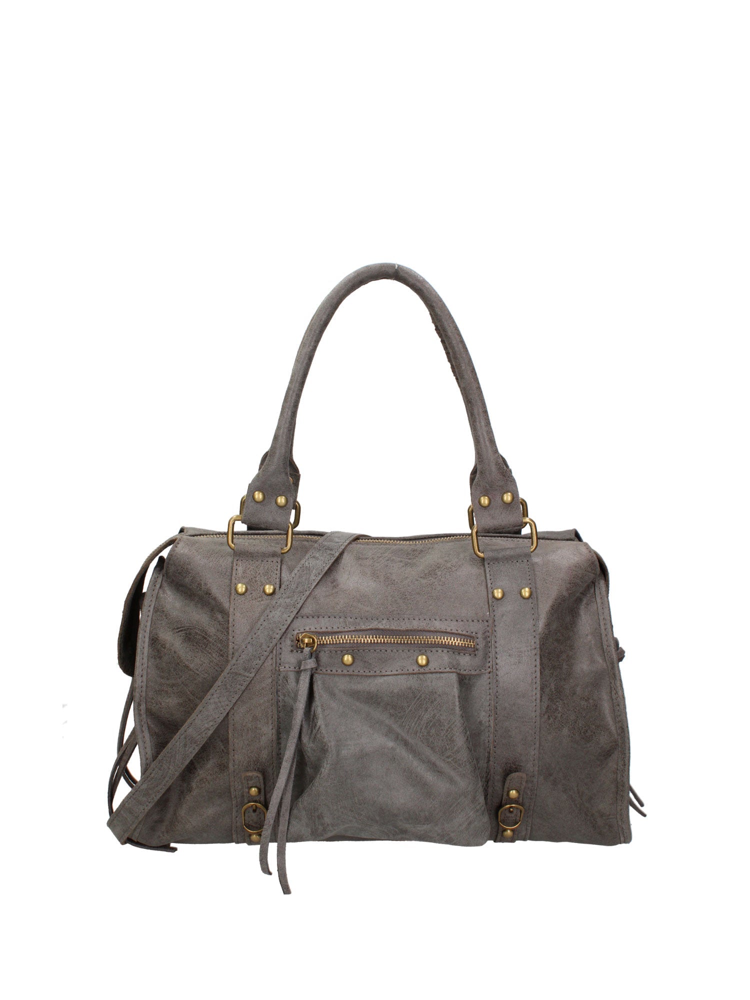 Elara Borsa a spalla da donna Vera pelle 06090-018 GRIGIO MEDIO Chiara Ferretti