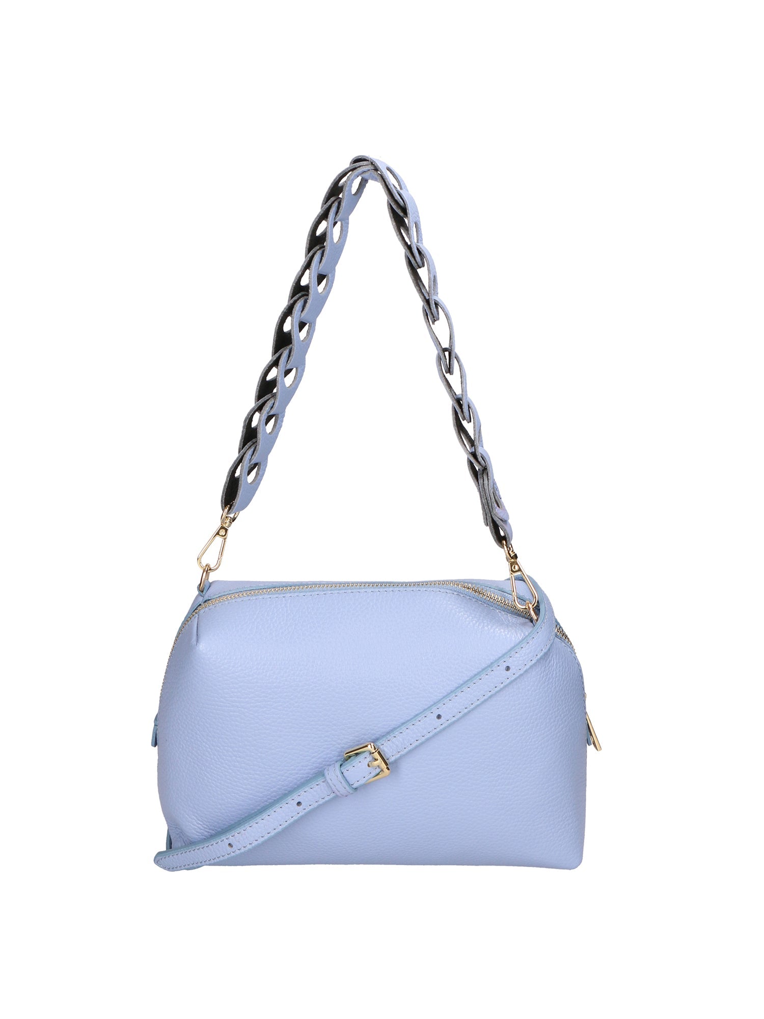 Livia Borsa a spalla da donna Vera pelle 06443-AZZURRO Chiara Ferretti