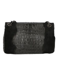 Edvige Borsa a spalla da donna Pelle Croco Stampata 80045-NERO Chiara Ferretti