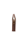 Borsa a mano unisex vera pelle Made in Italy 4454-TESTA DI MORO Alessia Firenze