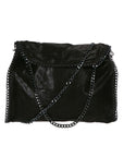 Willelmina Borsa a spalla da donna 100% PU Leather N-9606-NERO Chiara Ferretti