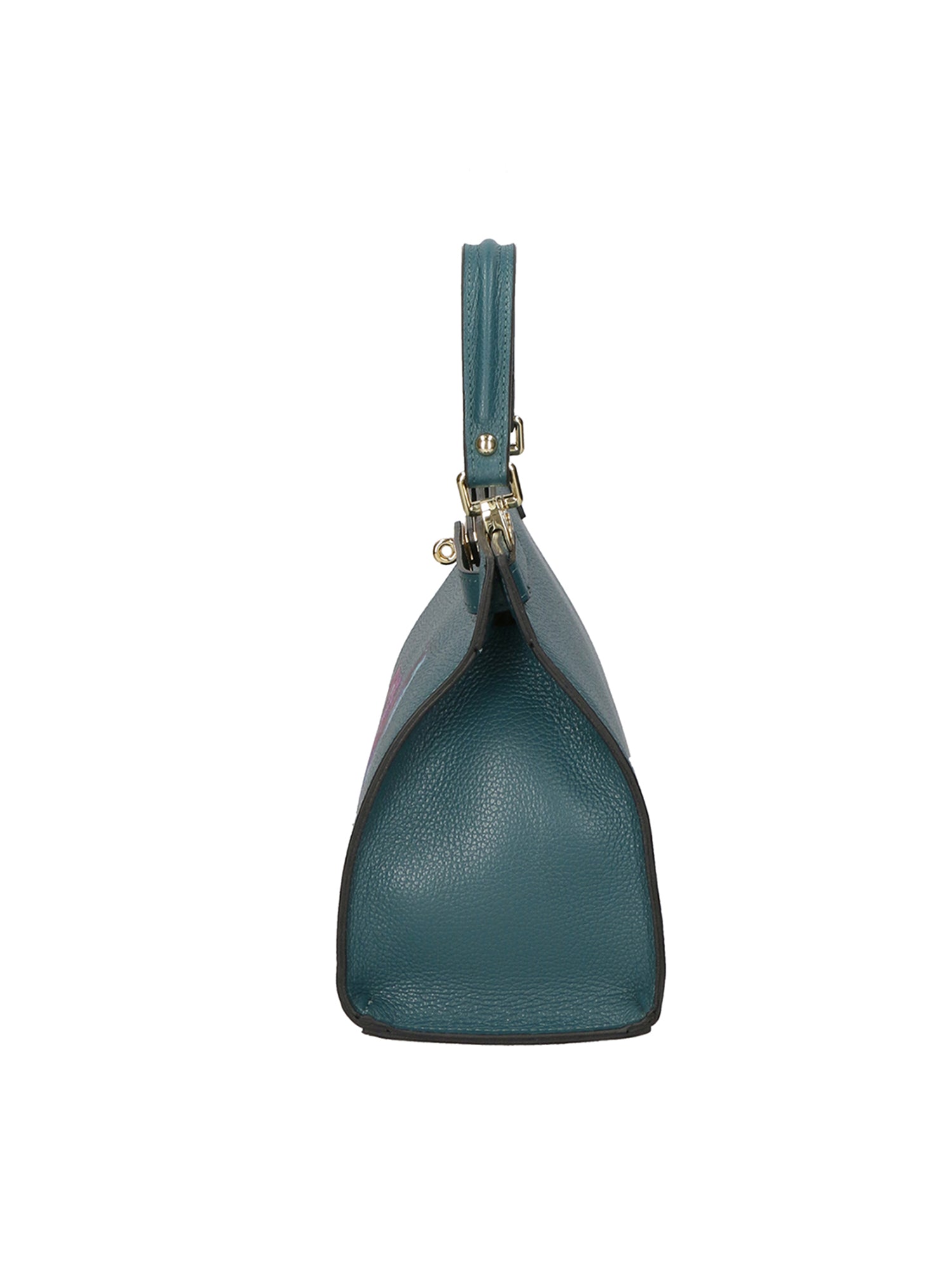 Nina Borsa a mano da donna 100% pelle 04263-D33 PETROLIO Chiara Ferretti