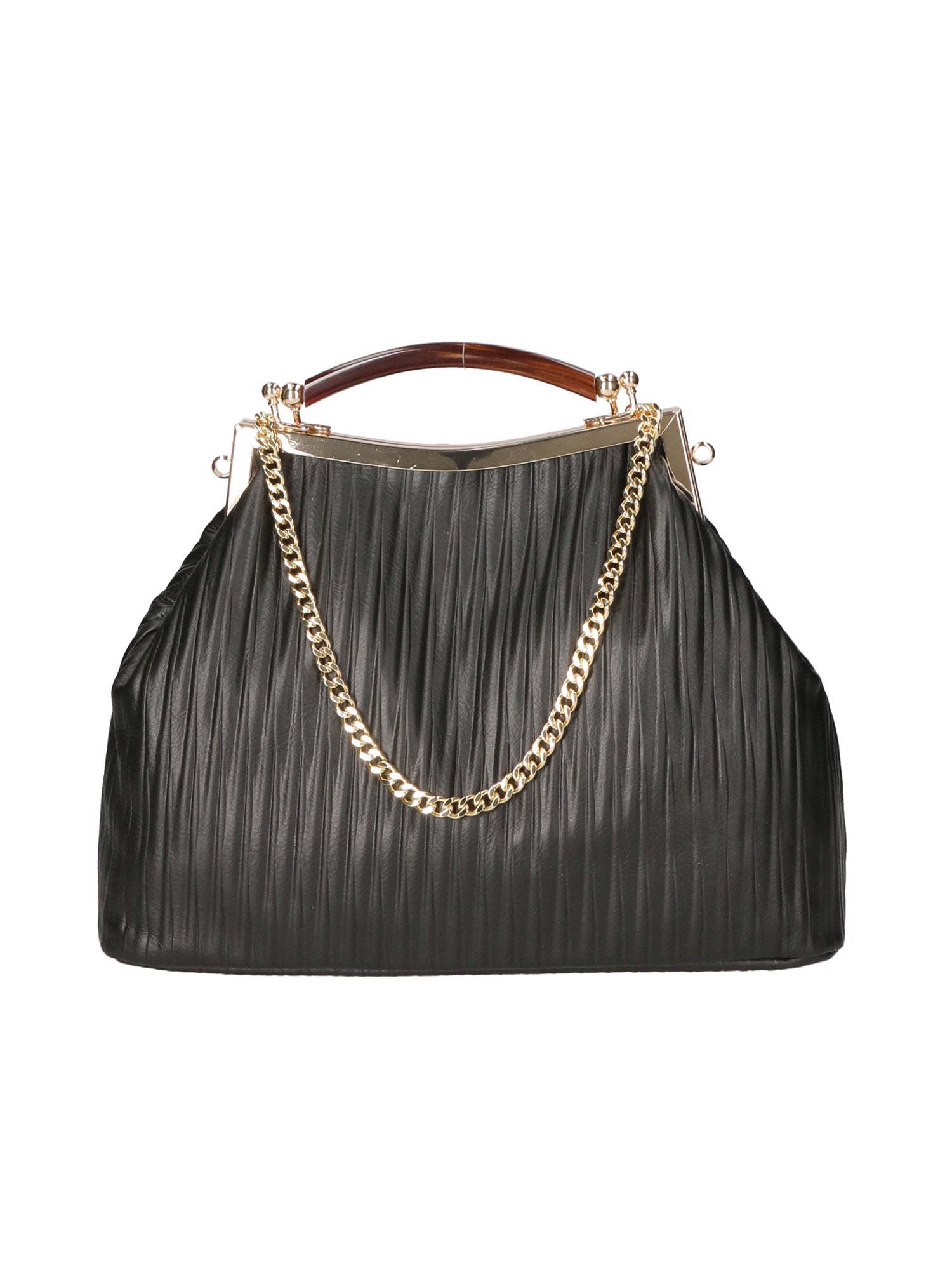 Miranda Borsa a spalla donna Vera pelle 03706-NERO BLACK Chiara Ferretti