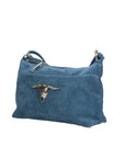 Embera Elite Borsa a tracolla donna Vera pelle scamosciata 8650-BLU Chiara Ferretti