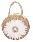 Karen Borsa a mano da donna Paglia intrecciata 88121-BIANCO Chiara Ferretti