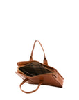 Borsa a mano unisex vera pelle Made in Italy 4454-MIELE Alessia Firenze