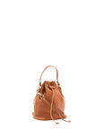 Borsa a secchiello unisex in vera pelle 100% cotone 4535-MIELE Alessia Firenze