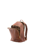 Zaino unisex in vera pelle 100% cotone 4428-MARRONE Alessia Firenze