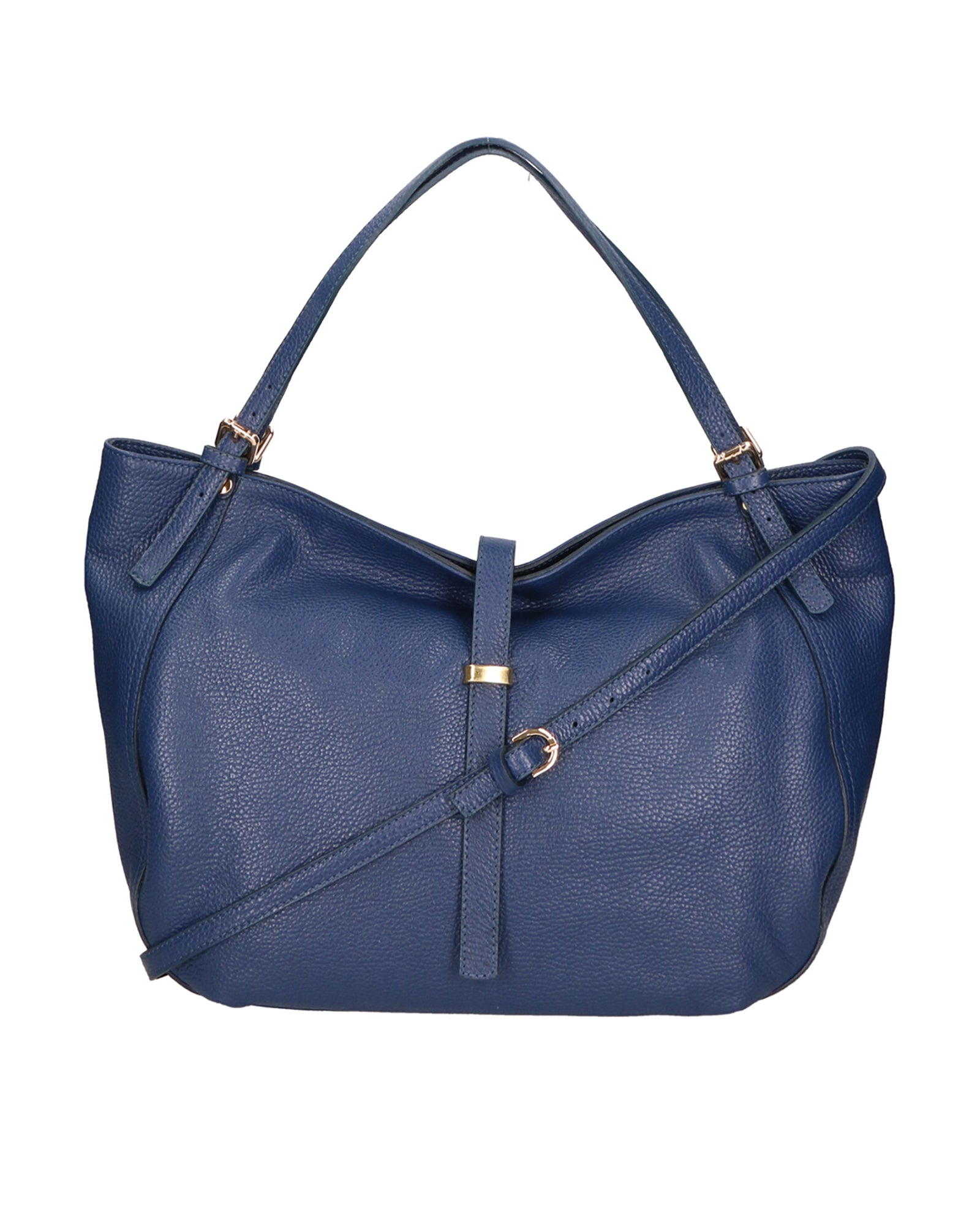 Sirma Borsa a mano da donna Vera pelle 06518-D24 BLU JEANS Chiara Ferretti