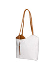 Chanel 3005-01 BIANCO 06 CUOIO Zaino da donna in vera pelle Chiara Ferretti
