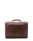 Borsa a mano unisex vera pelle Made in Italy 4015-TESTA DI MORO Alessia Firenze