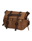 Melania Borsa a spalla unisex Canvas e vera pelle ZG3016-FANGO TAUPE Chiara Ferretti
