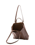 Borsa a spalla unisex in vera pelle Made in Italy 4610-TESTA DI MORO Alessia Firenze