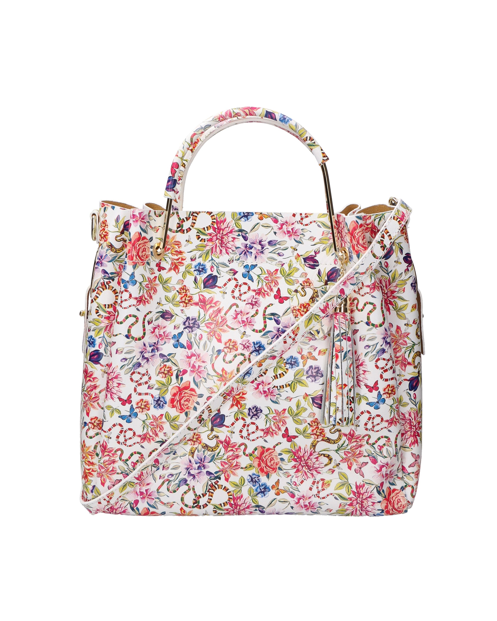 Zeffira Borsa a mano da donna 100% pelle 36003-FIORE-1 Chiara Ferretti