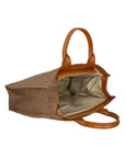 Allison Damen-Schultertasche aus Tabru-Stroh, hergestellt in Italien, 31 x 41,5 x 15,5 cm