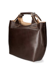 Ester Borsa a mano da donna 100% pelle 9007-T.MORO Chiara Ferretti