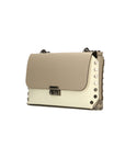 Vera pelle 8641-BEIGE+TAUPE Borsa a tracolla da donna Evanthe Pro Chiara Ferretti