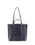 Borsa a spalla unisex in vera pelle Made in Italy 4610-BLU Alessia Firenze
