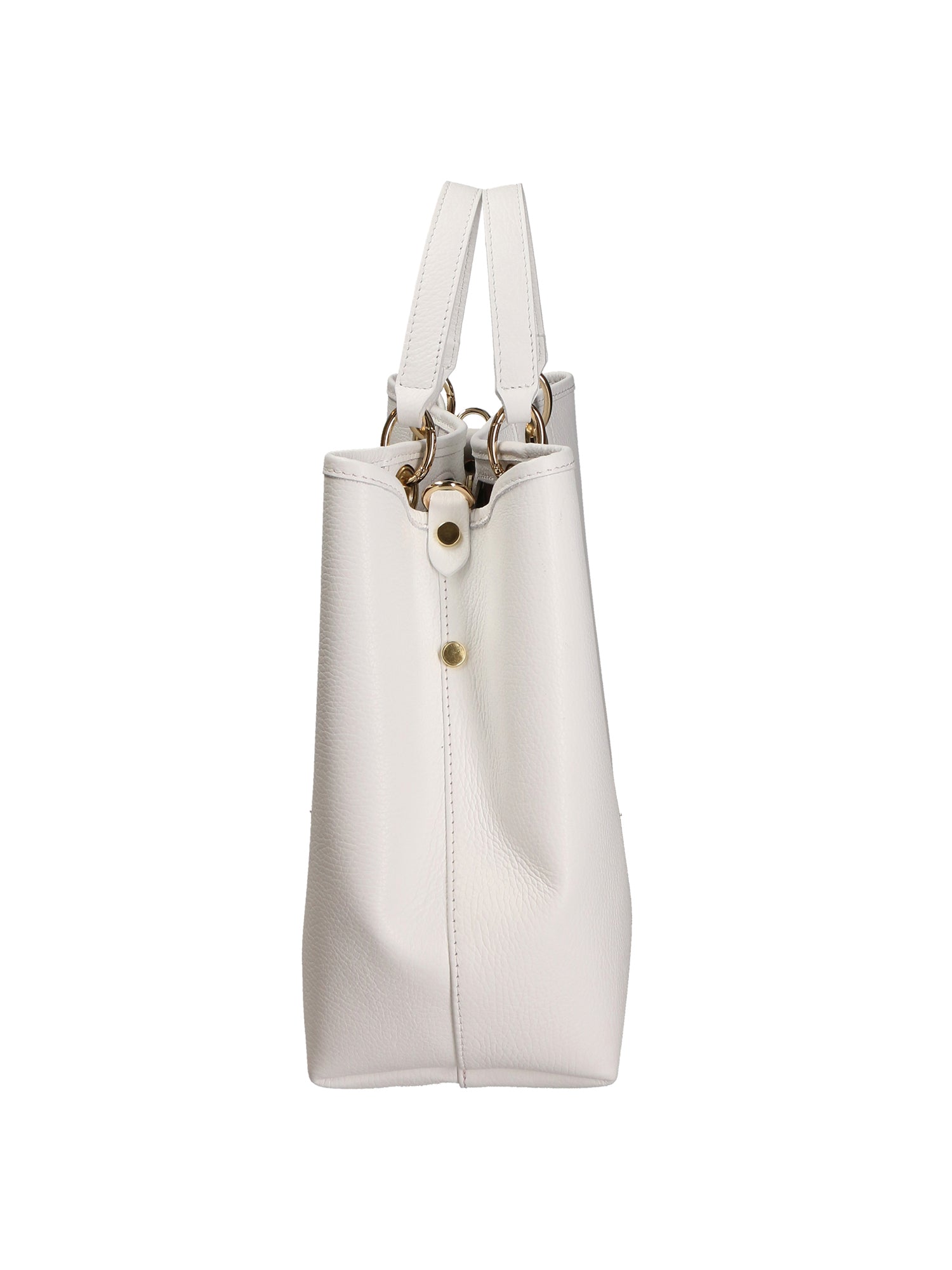Azurite Borsa a mano da donna 100% pelle 06105-BIANCO WHITE Chiara Ferretti