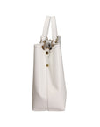 Azurite Borsa a mano da donna 100% pelle 06105-BIANCO WHITE Chiara Ferretti