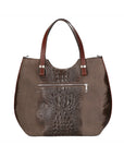 Elda Borsa a mano da donna Vera pelle croco 80046 1-T.MORO Chiara Ferretti