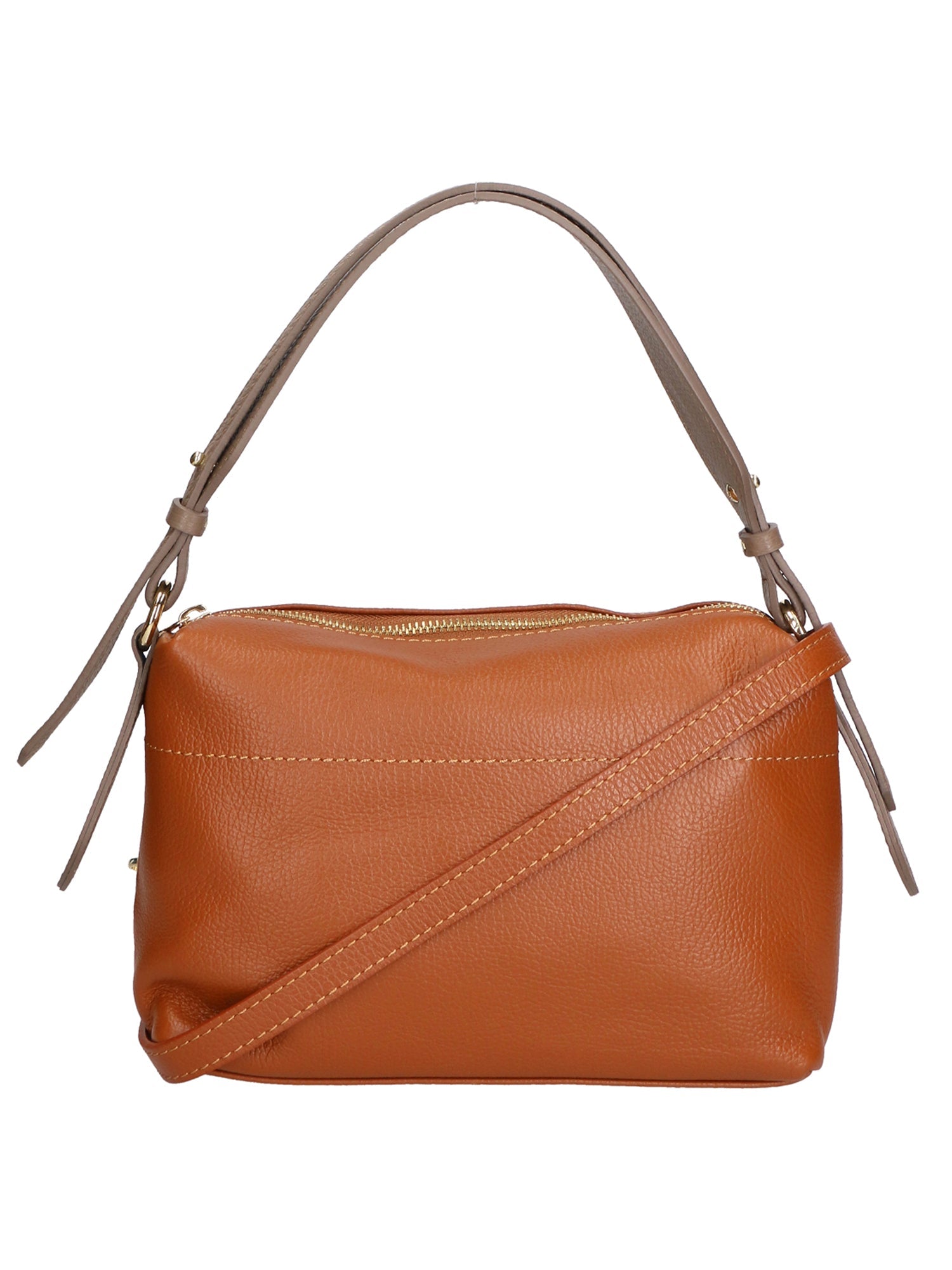 Vivienne Borsa a spalla da donna Vera pelle 06674-D17 CUOIO + D40 TAUPE Chiara Ferretti