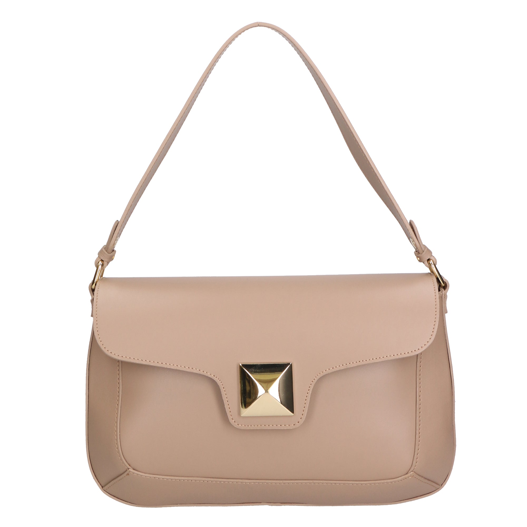 Astrea Borsa a spalla da donna 100% pelle 06015-L110 TAUPE CHIARO Chiara Ferretti
