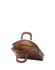 Borsa a mano unisex in vera pelle Made in Italy 4410-TESTA DI MORO Alessia Firenze