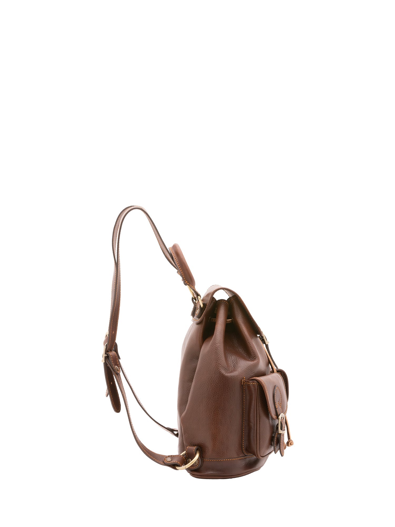 Zaino in vera pelle unisex Made in Italy 4030-TESTA DI MORO Alessia Firenze