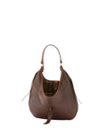 Borsa a spalla da donna 100% vera pelle 4607-TESTA DI MORO Alessia Firenze