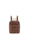 Zaino unisex in vera pelle Made in Italy 100% cotone 4057-TESTA DI MORO Alessia Firenze