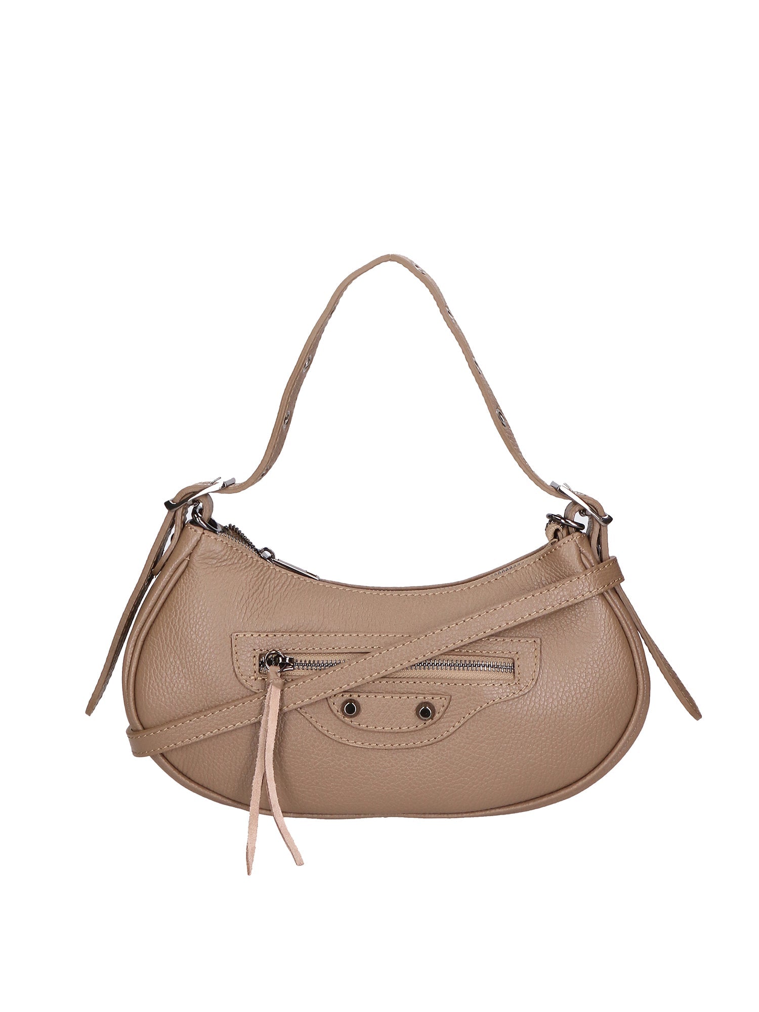 Loredana Borsa a spalla da donna Vera pelle 06548-TAUPE Chiara Ferretti